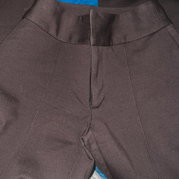 INC 0Petite Chocolate Brown Pants Front Seam Barely Bootcut - Picture 4 of 7